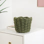 Dark Green Roped Style Basket
