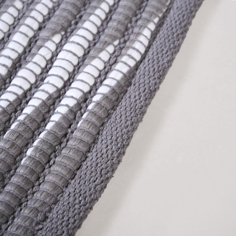 Dark Grey Weave Rope Floor Mat 85x62cm