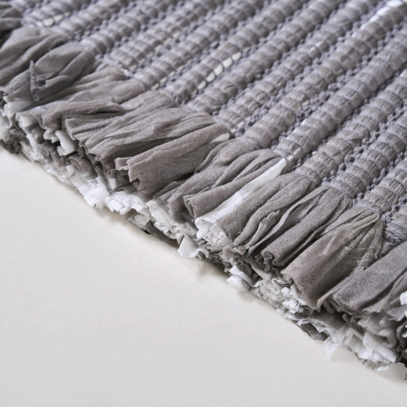 Dark Grey Weave Rope Floor Mat 85x62cm