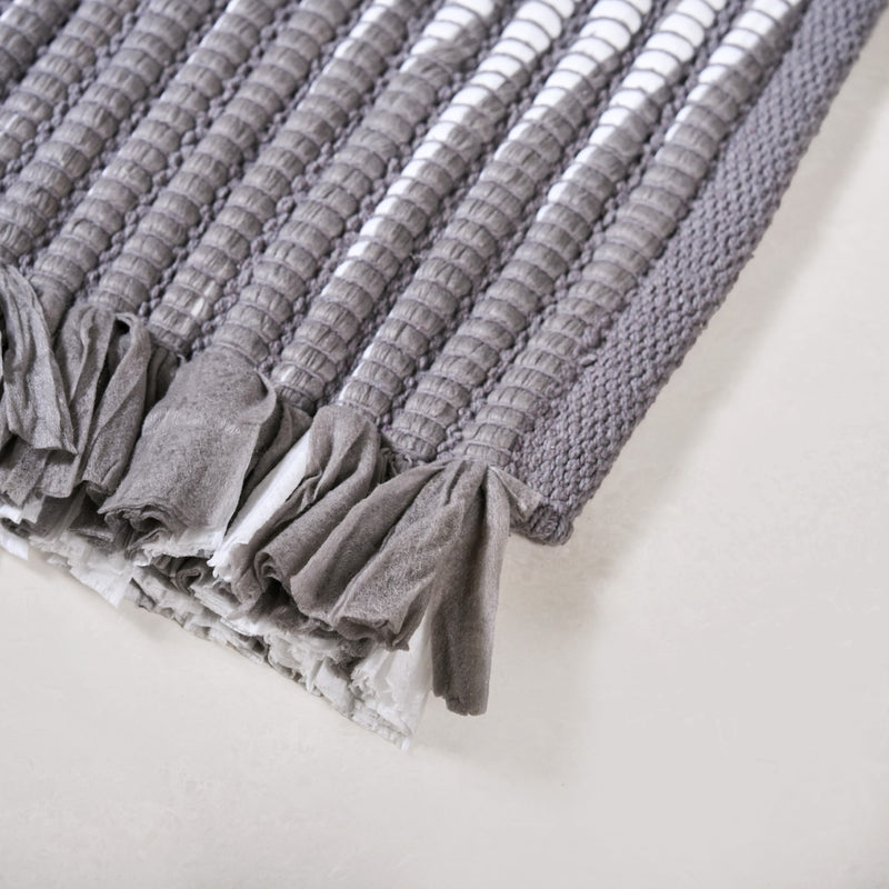 Dark Grey Weave Rope Floor Mat 85x62cm