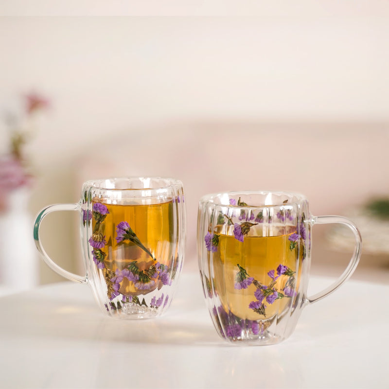 Dark Petal Double Walled Brew Mug Set Of 2 350ml