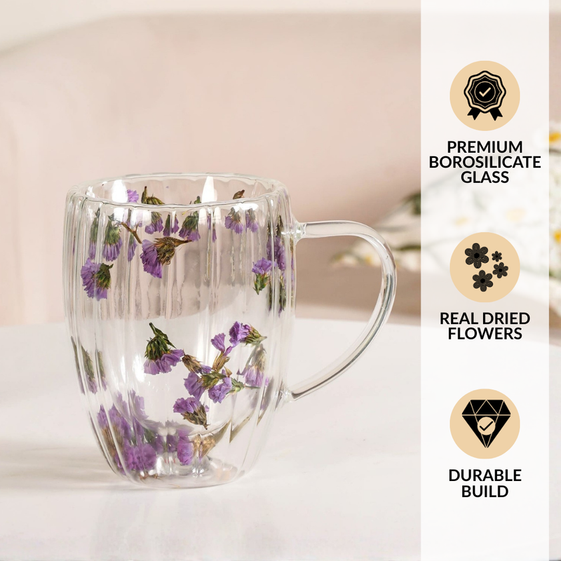 Dark Petal Double Walled Brew Mug Set Of 2 350ml