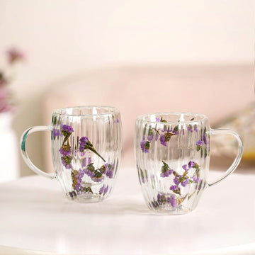 Dark Petal Double Walled Brew Mug Set Of 2 350ml