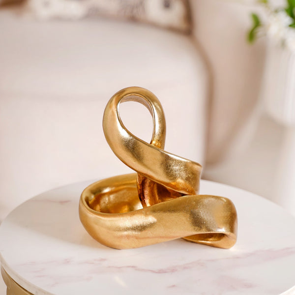 Abstract Twisted Decor Showpiece Gold
