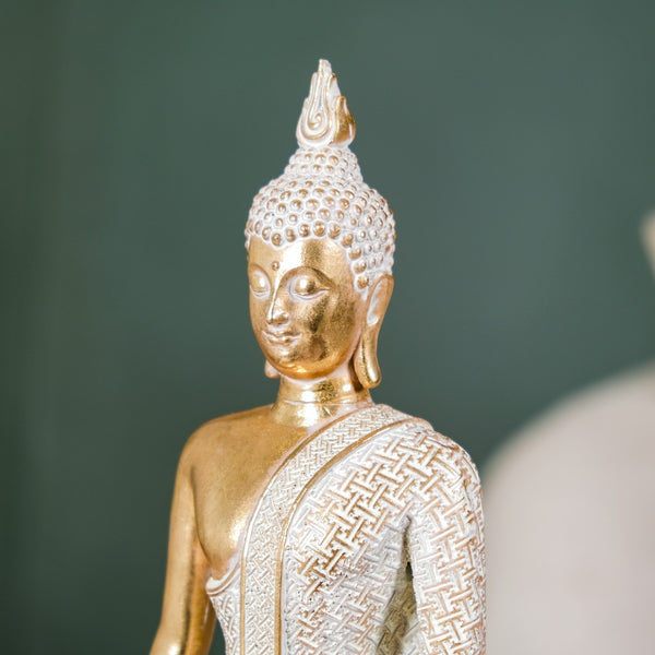 Gold Standing Buddha Decor Statue Large 16 Inch