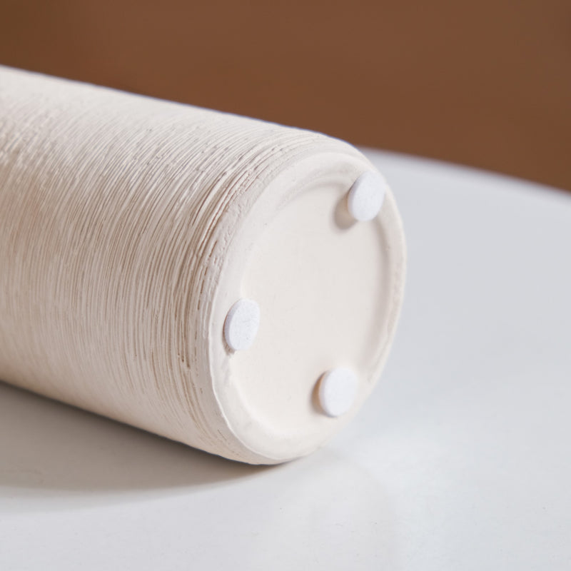 Bottle Shaped Ceramic Vase Off-White