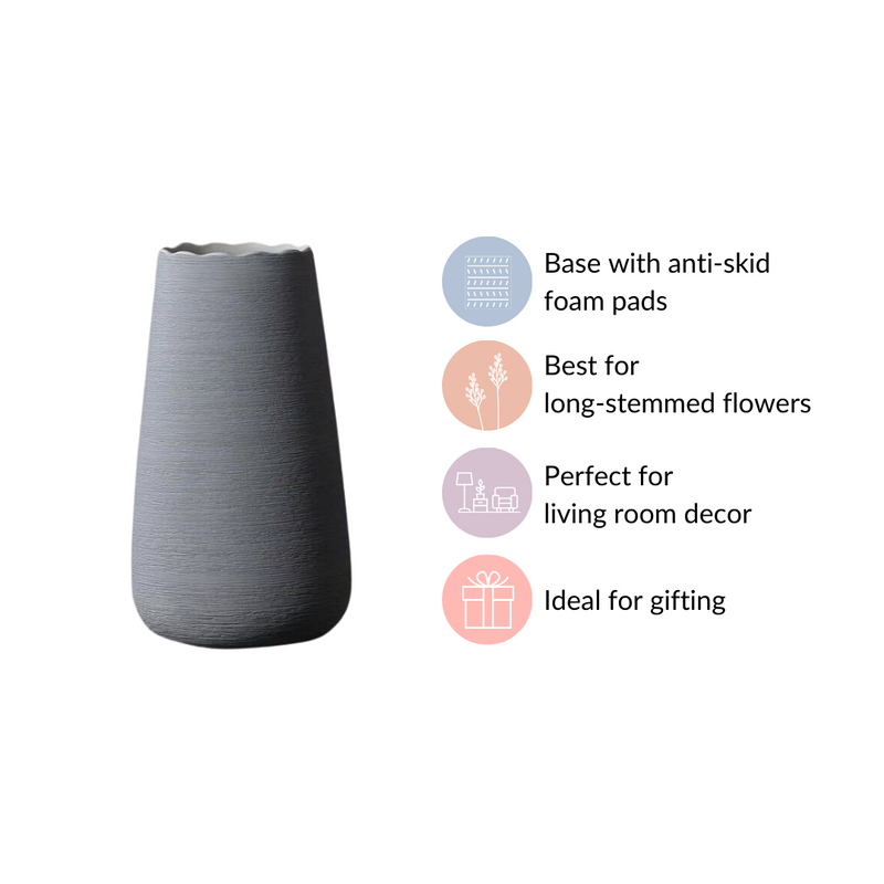 Minimalistic Textured Ceramic Vase