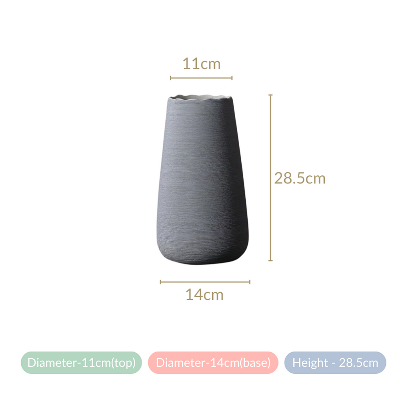 Minimalistic Textured Ceramic Vase