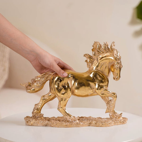 Gold Horse Decor Sculpture