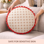 Decorative Floral Cotton Embroidered Cushion Cover 43cm