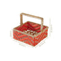 Decorative Handwoven Gift Basket With Handle Orange