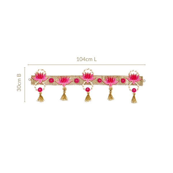 Decorative Lotus Wall Hanging Toran For Diwali