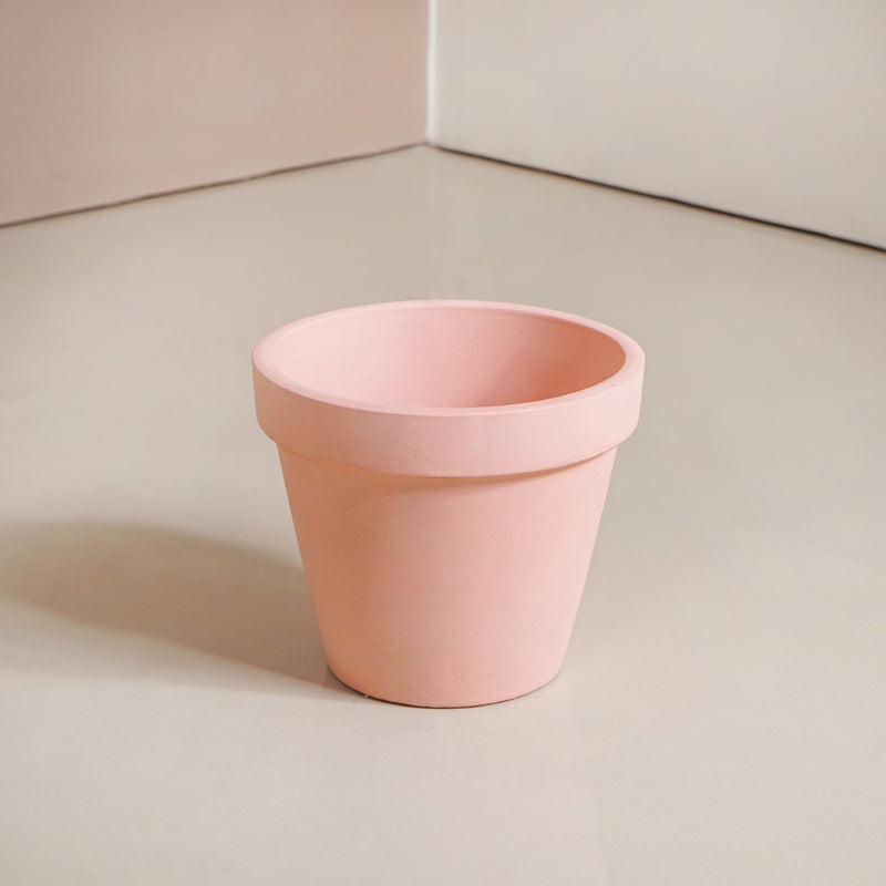 Decorative Pink Planters With Two Tier Gold Stand