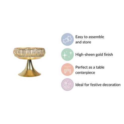 Decorative Fruit Bowl With Pedestal Small