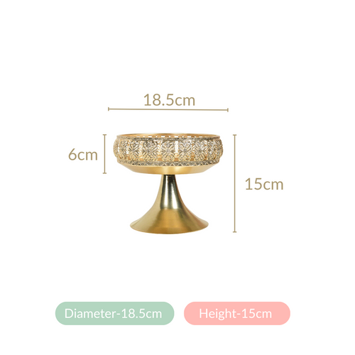 Decorative Fruit Bowl With Pedestal Small