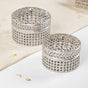 Set Of 2 Round Gift Box Silver