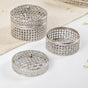 Set Of 2 Round Gift Box Silver