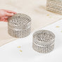 Set Of 2 Round Gift Box Silver