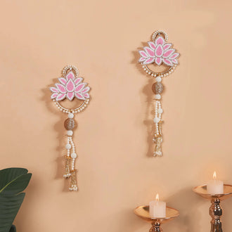 Lotus Door Hanging Set of 2 Multicolour