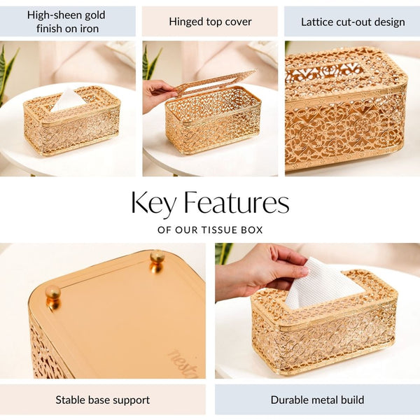 Royalcore Decorative Tissue Paper Holder For Dining Table