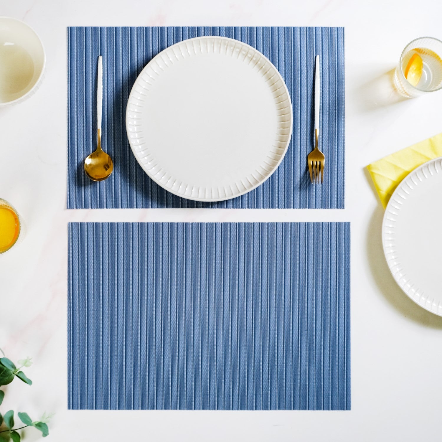 Deep Blue Table Mat Set Of 6 Online - Premium Table Mat | Nestasia