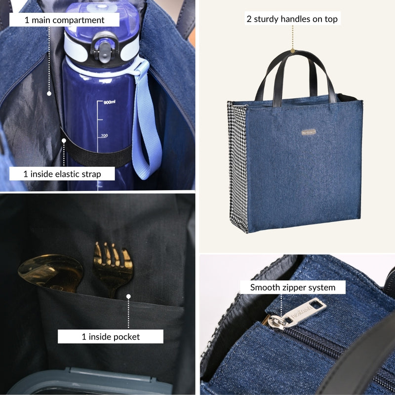 Denim Unisex Lunch Bag