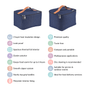 Denim Insulated Picnic Bags Set Of 2