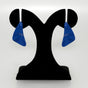 Dented Blue Drop Earrings