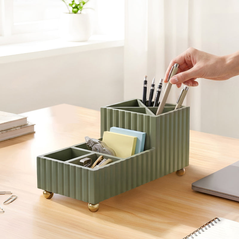 Desk Organiser For Office Sage Green