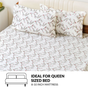 Dewdrop Vine Queen Size Cotton Bedding Set 254x229cm