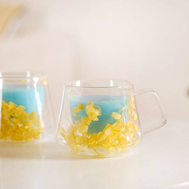 Diamond Cut Double Walled Coffee Mug Set Of 2 180ml