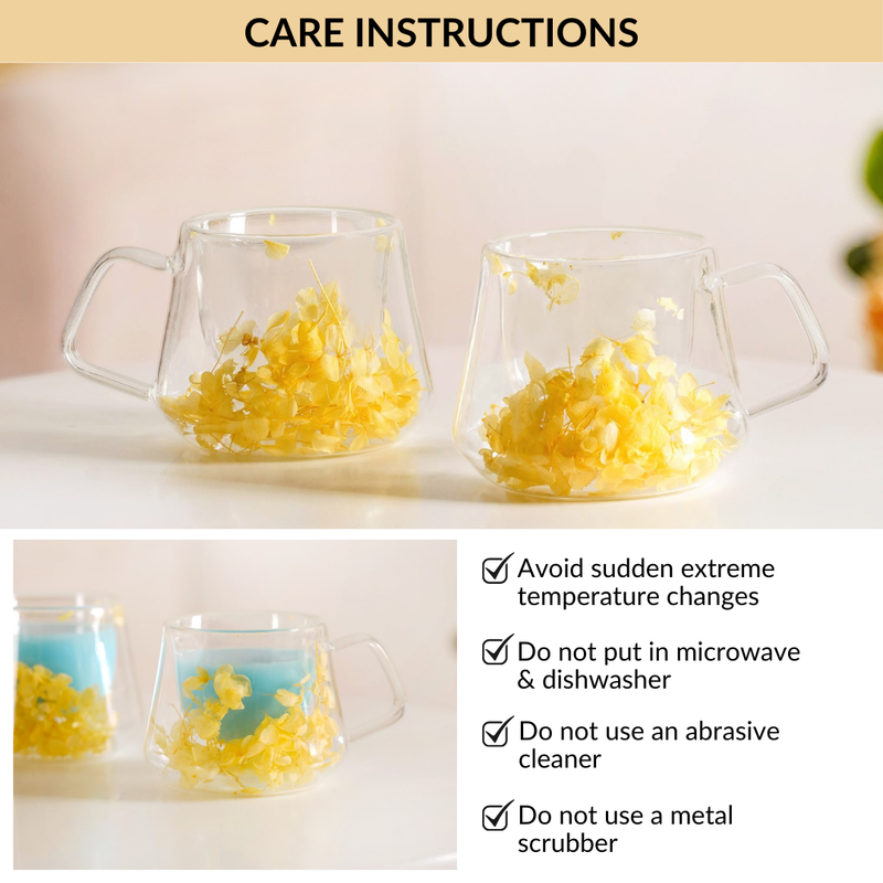 Diamond Cut Double Walled Coffee Mug Set Of 2 180ml