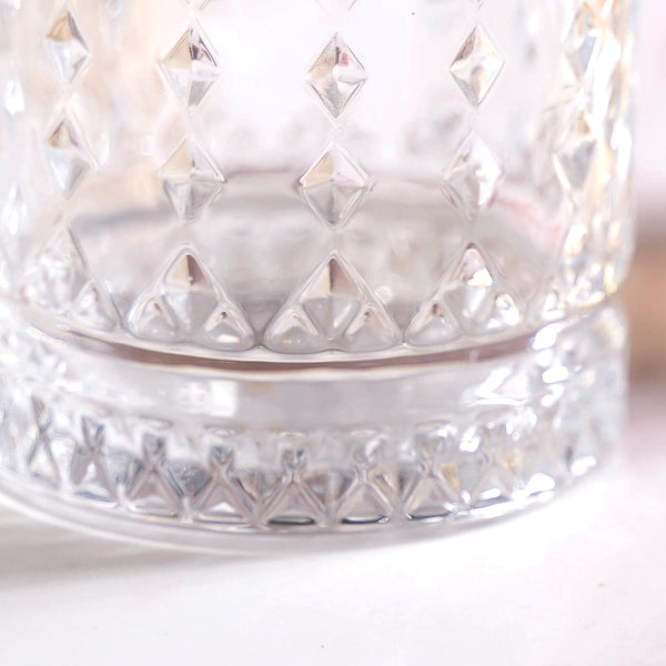 Diamond Embossed Whiskey Glasses Set Of 6 250ml