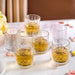 Diamond Embossed Whiskey Glasses Set Of 6 250ml