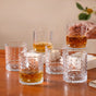 Diamond Patterned Set Of 6 Whiskey Glasses 380ml