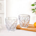 Diamond Cut Glass Tumbler Set Of 6 260ml