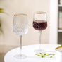 Diamond Texture Goblet Wine Glass Set Of 2 370ml