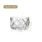 Diamond Cut Glass Bowl Set Of 6 160ml