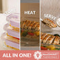 Glowo Airtight Food Containers With Air Vents Set Of 3 370ml 660ml 1000ml