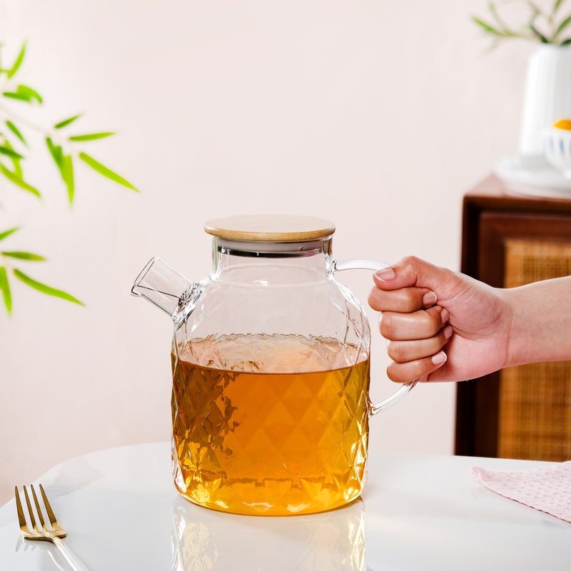 Diamond Glass Jug 1700ml