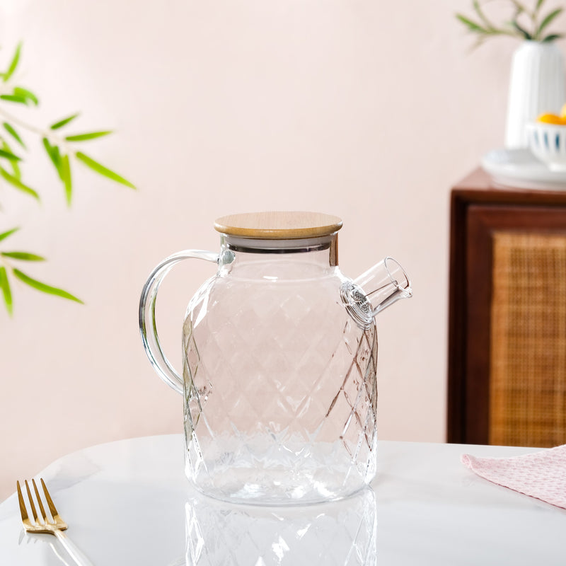 Diamond Glass Jug 1700ml