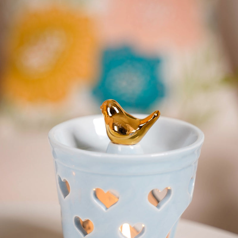 Intricate Heart Design Air Diffuser Set Of 2 Blue