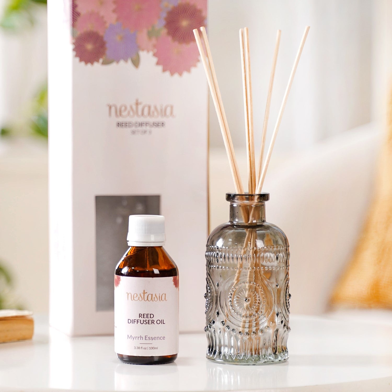 Myrrh Essence Reed Diffuser Set Of 3 Online - Premium Diffuser | Nestasia