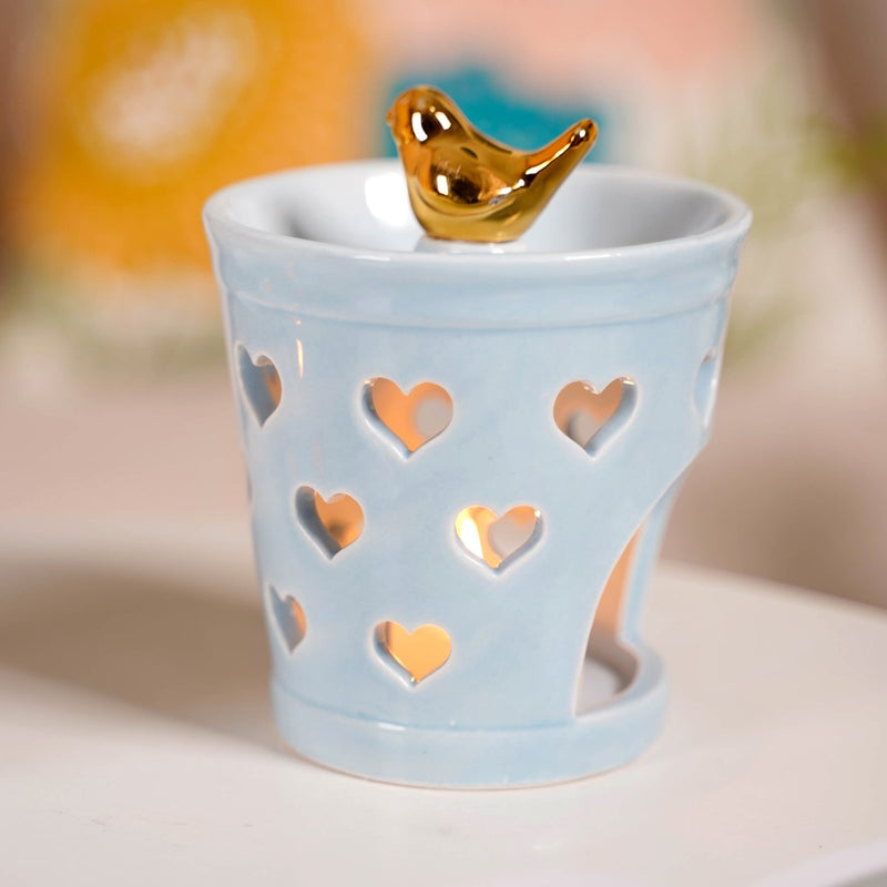 Intricate Heart Design Air Diffuser Set Of 2 Blue