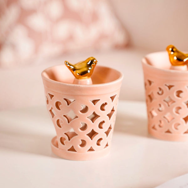 Ceramic Charm Fragrance Diffuser Set Of 2 Peach