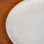 Set Of 6 Costola Ceramic Dinner Plate Grey 10 Inch