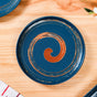 Stoneware Ceramic Dinner Plates Navy Blue Set Of 4 10 Inch