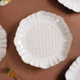 Luxury Ceramic Stoneware Dinner Plate Set Of 4 Ivory 10 Inch