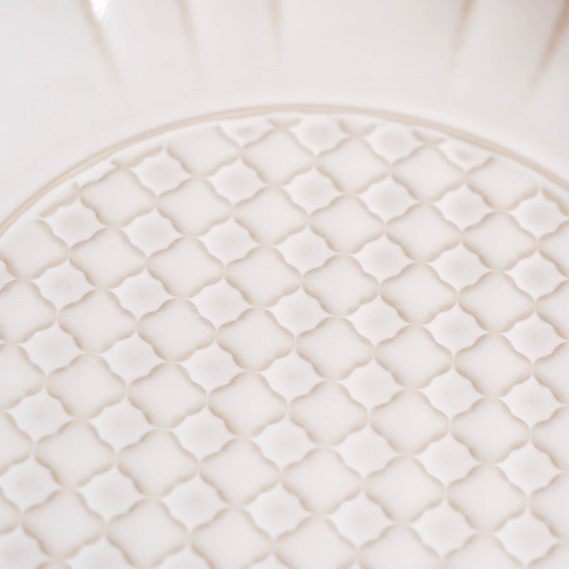 Luxury Ceramic Stoneware Dinner Plate Set Of 4 Ivory 10 Inch - Dinner plates, ceramic dinner plates, white ceramic plates, white plates, round plates