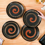 Brushstroke Round Exotic Dinner Plate Set Of 4 10 Inch